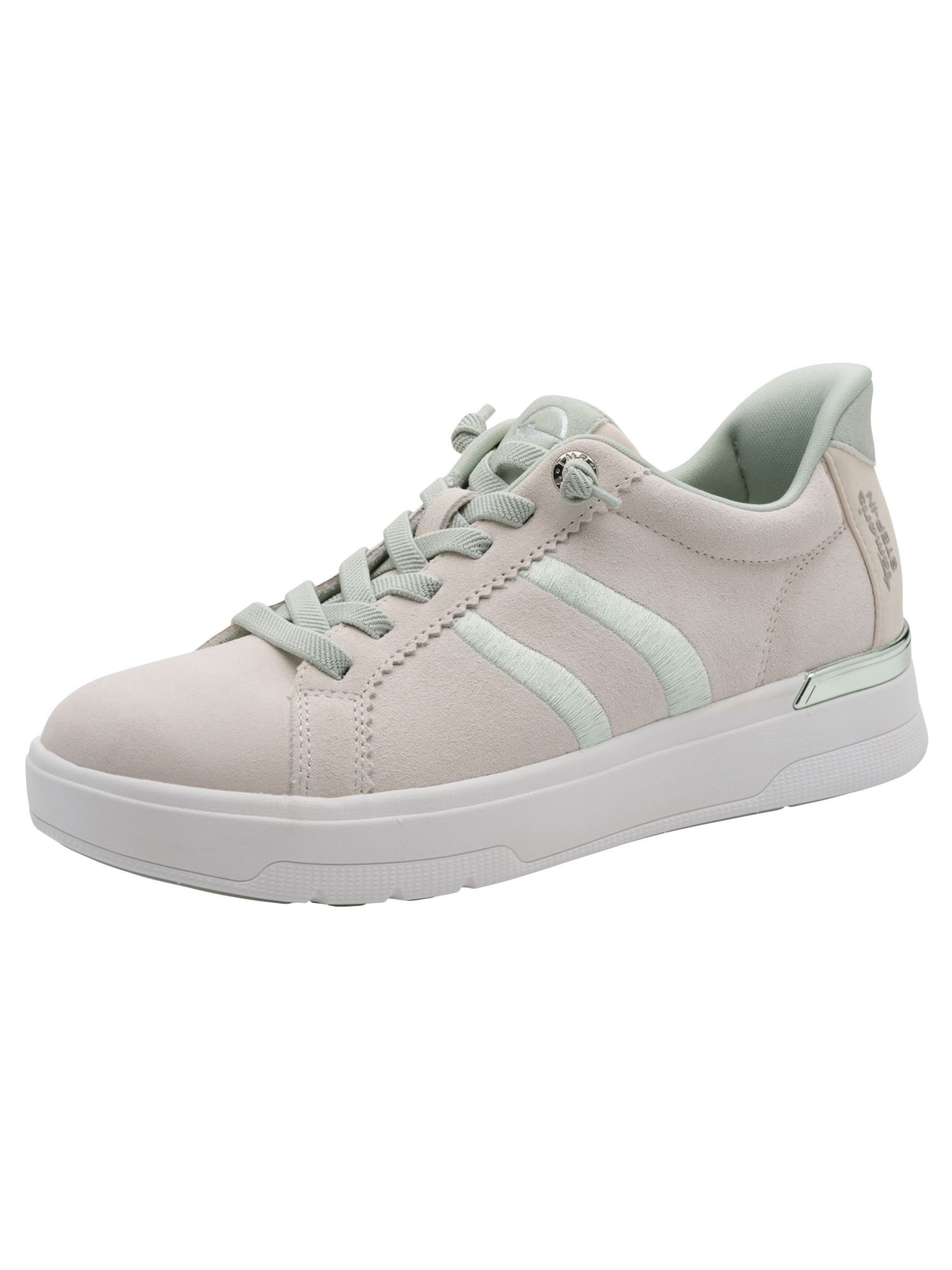 Baskets basses Tamaris en beige : devant