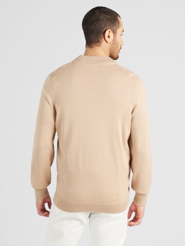 HUGO Knit cardigan 'San Jaque' in Beige