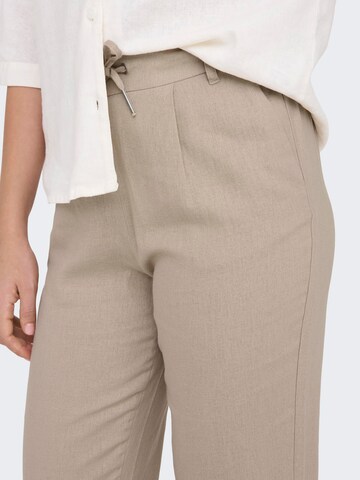 ONLY Tapered Bukser med lægfolder 'Onlcaro-Poptrash' i beige