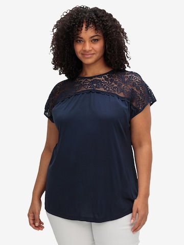 SHEEGO Blouse in Blauw: voorkant