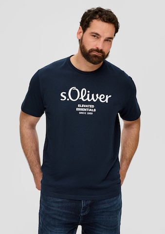 s.Oliver Men Big Sizes Футболка в Синий: спереди