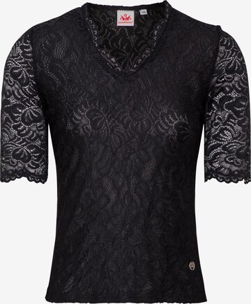 SPIETH & WENSKY Traditional Blouse 'Arktis' in Black: front