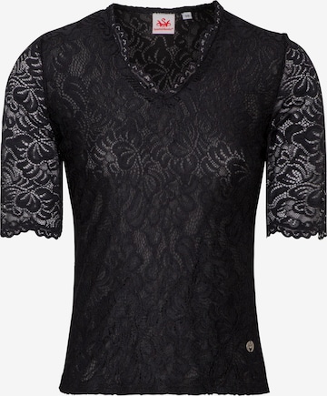 SPIETH & WENSKY Traditional Blouse 'Arktis' in Black: front