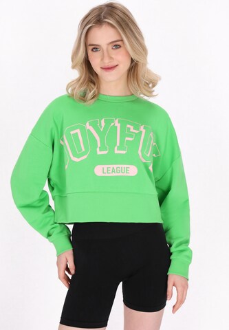 myMo ATHLSR Sweatshirt 'Back To School' in Grün: Vorderseite