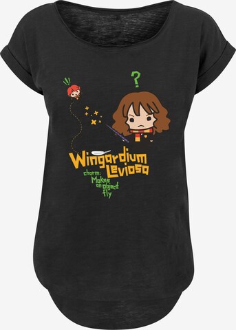 F4NT4STIC T-Shirt 'Harry Potter Hermione Granger Wingardium Leviosa Junior' in Schwarz: predná strana
