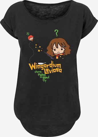F4NT4STIC T-Shirt 'Harry Potter Hermione Granger Wingardium Leviosa Junior' in Schwarz: Vorderseite