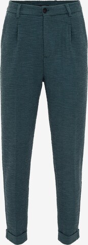 Antioch Tapered Pleat-Front Pants in Green: front