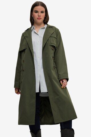 Studio Untold Between-Seasons Coat in Green: front