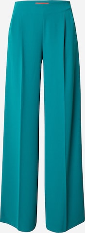 MAX&Co. Wide leg Pleat-Front Pants 'DAMINA' in Green: front