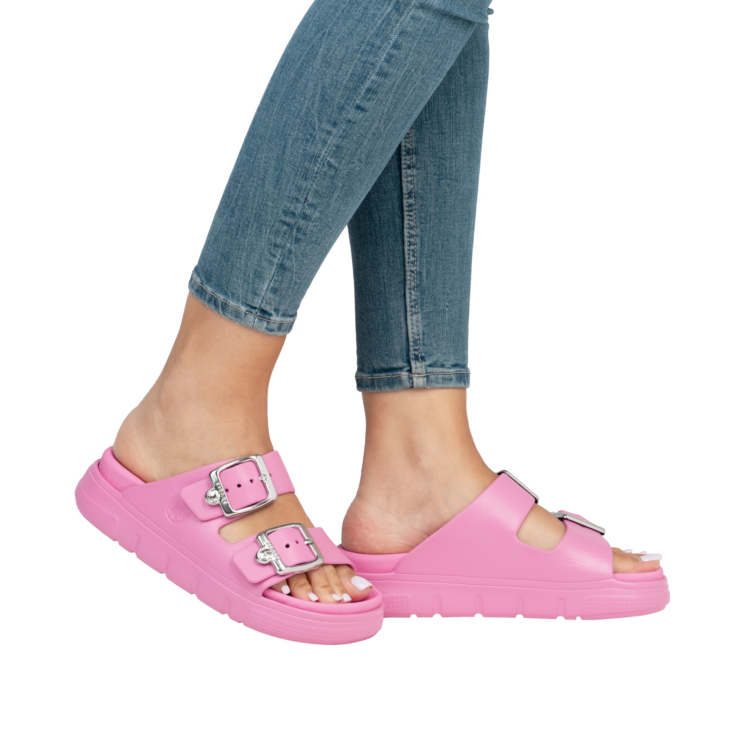 Rieker Mules in Pink