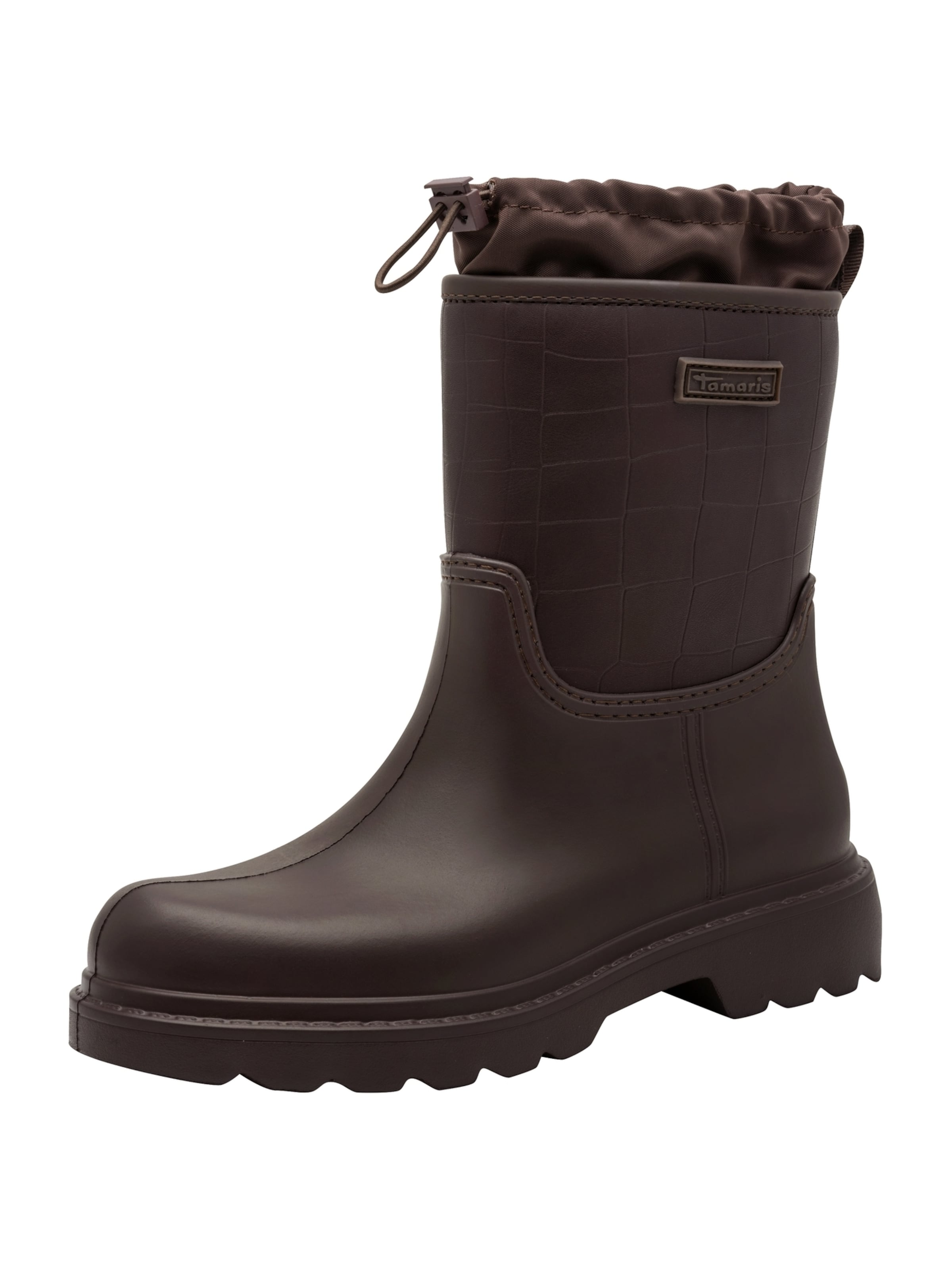 Tamaris Rubber boot in Brown: front
