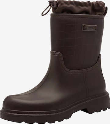 Tamaris Rubber boot in Brown: front