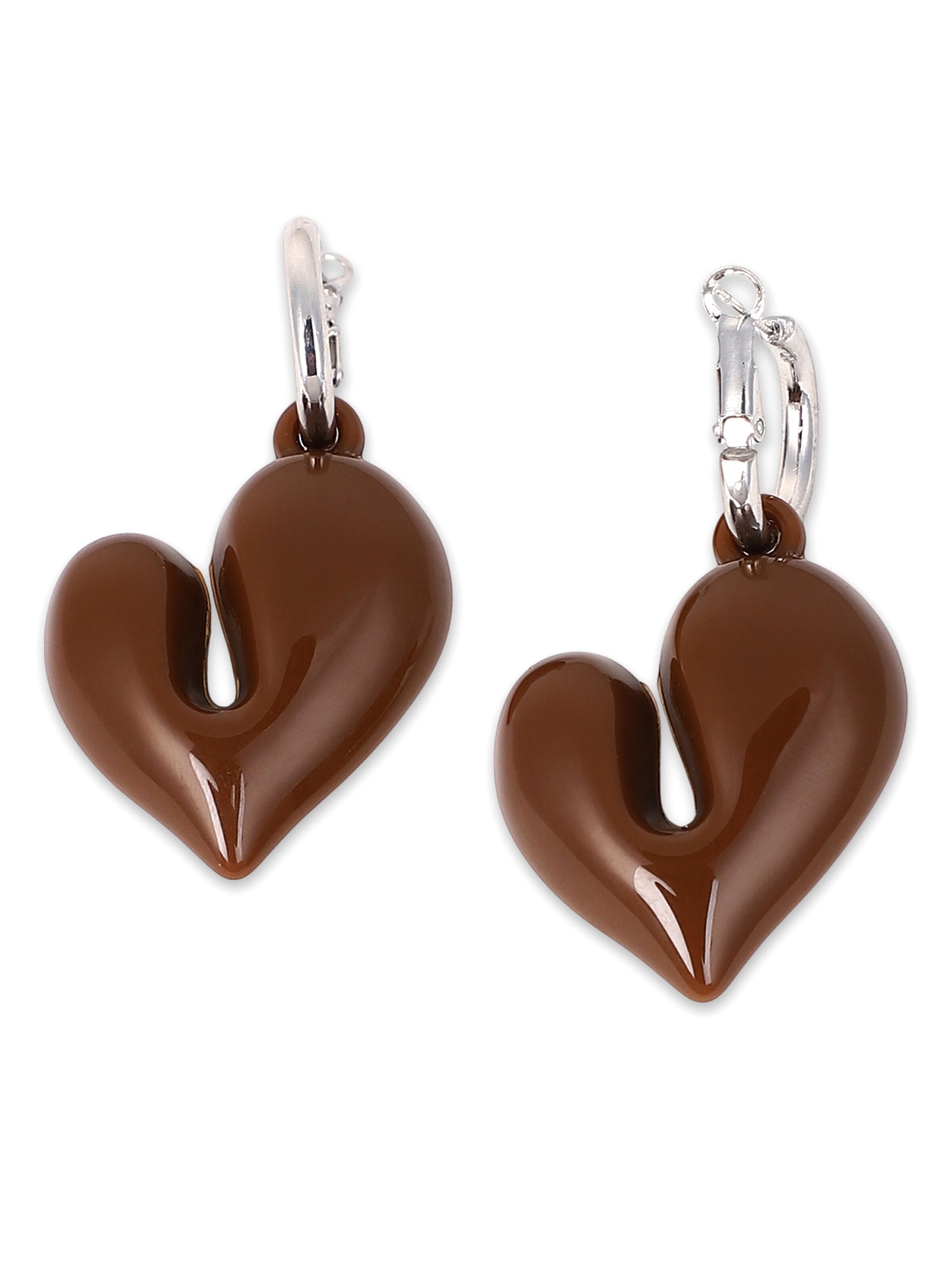 SOHI Ohrringe 'Teresa' in Braun