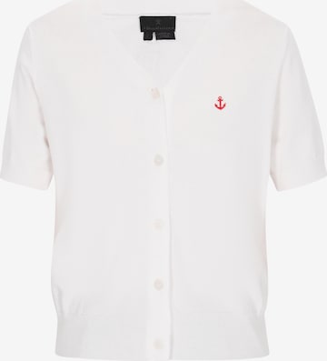 balta DreiMaster Klassik Kardiganas: priekis