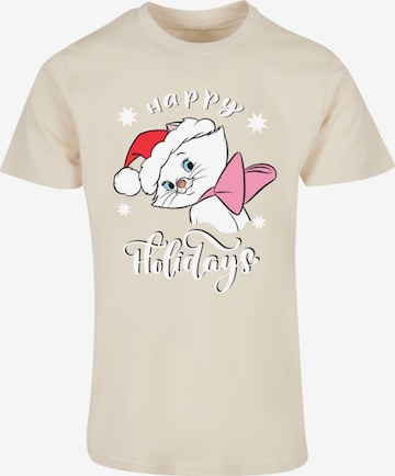 ABSOLUTE CULT T-Shirt 'Aristocats - Happy Holidays' in Beige: predná strana