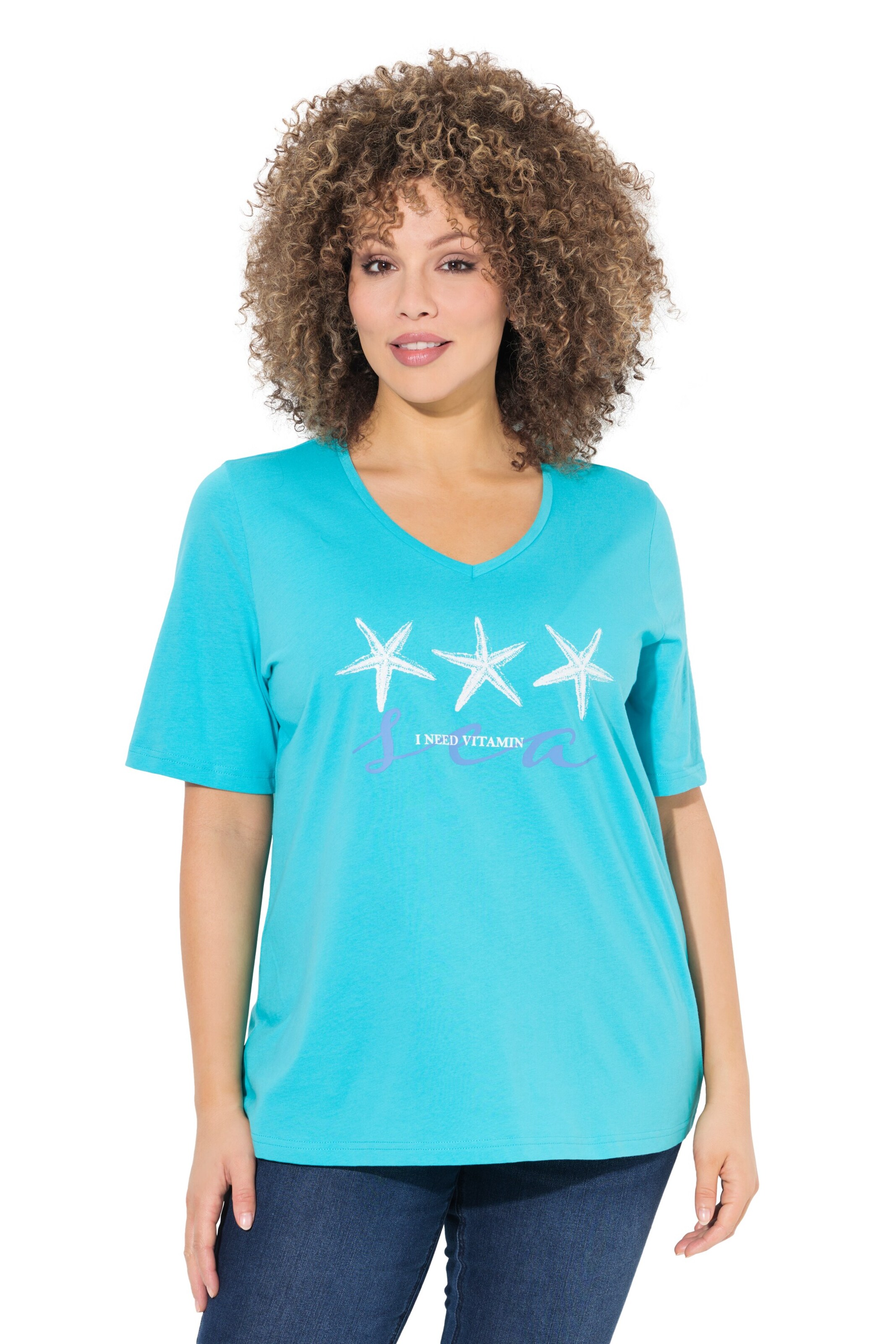 Ulla Popken Shirt in Blau: Vorderseite