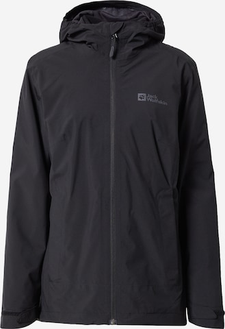 JACK WOLFSKIN Outdoor Jacket 'MOONRISE' in Black: front