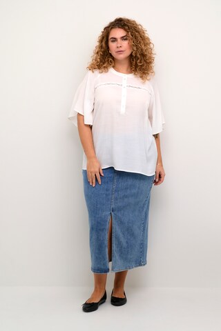 KAFFE CURVE Blus 'Tilla' i vit