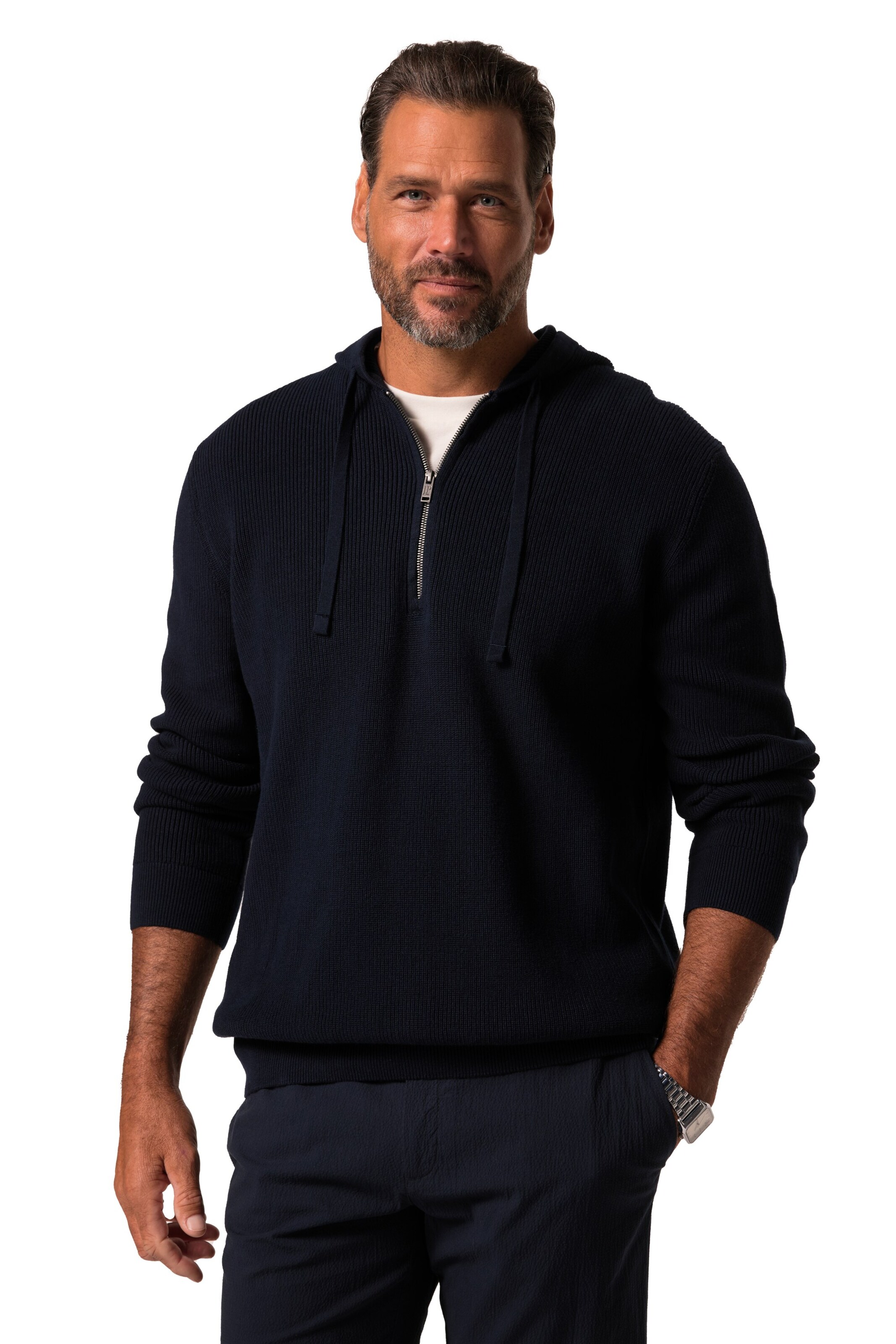 JP1880 Sweatshirt in Blauw: voorkant