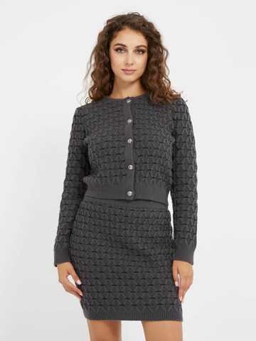 GUESS Knit Cardigan in Grey: front