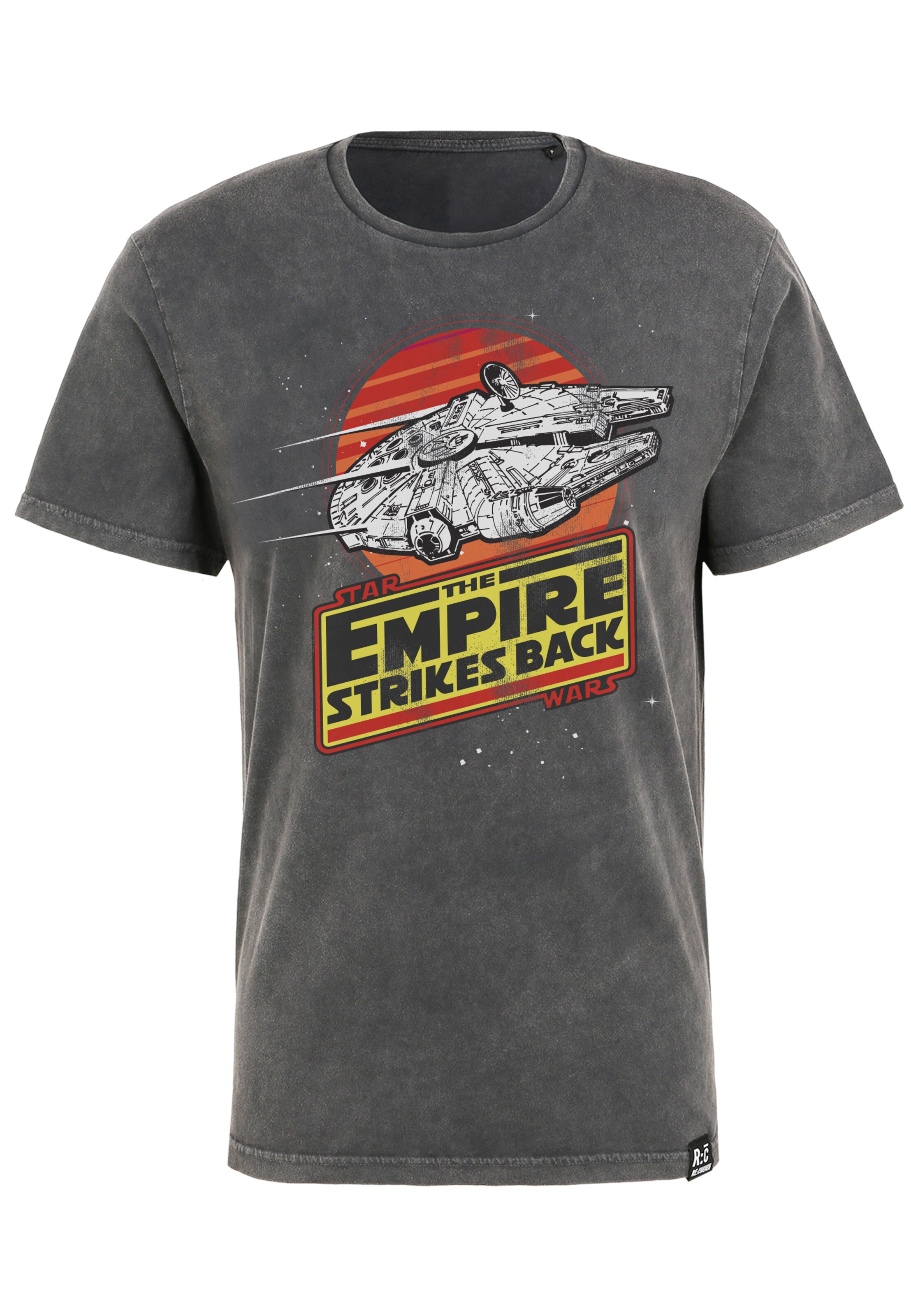 Recovered Shirt 'Star Wars Empire Strikes Back Millenium Falcon' in Dark grey, Item view