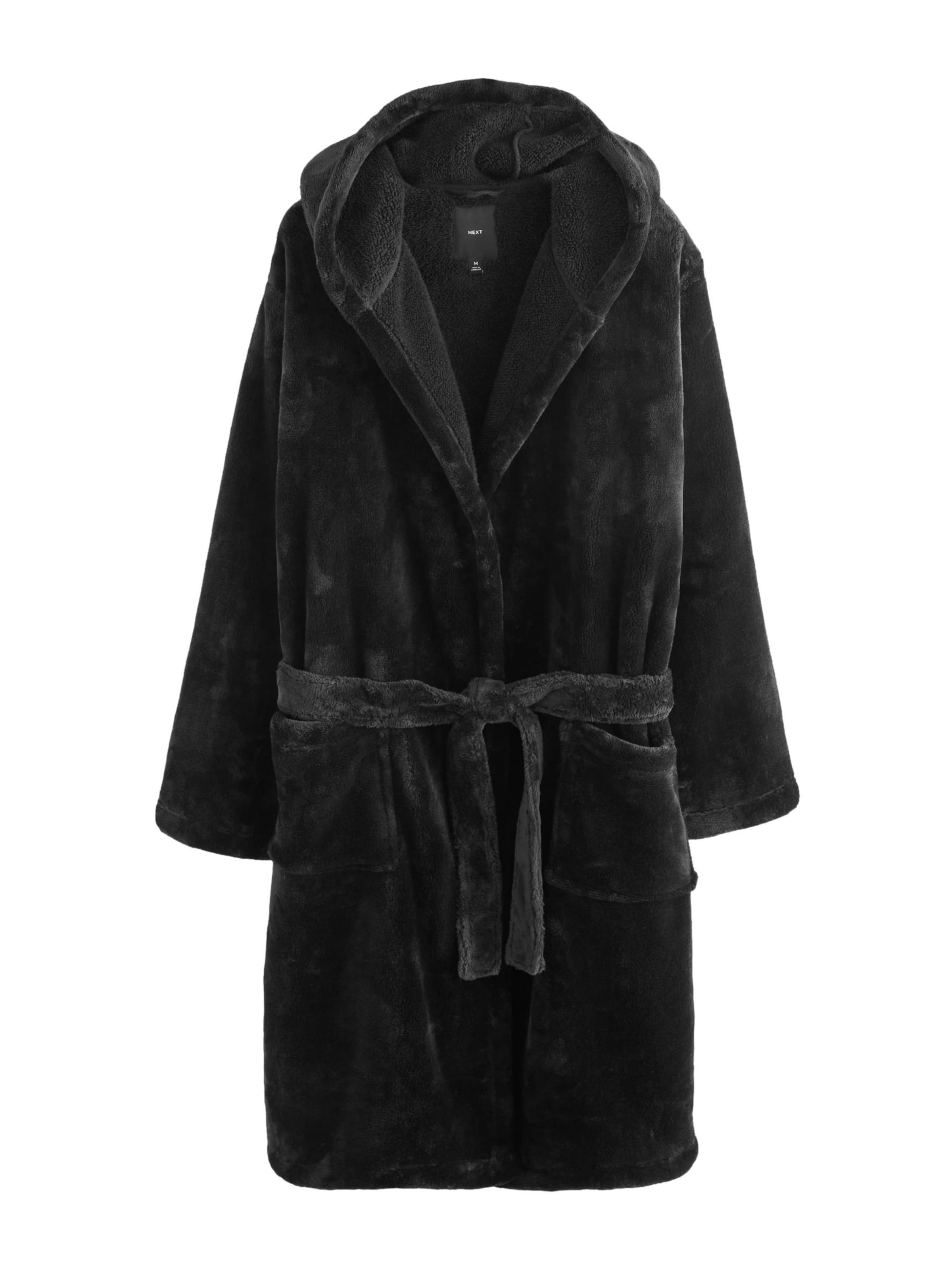 Halat de baie lung de la Next pe negru: față