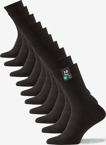 Cotton Prime Socks in Black: front