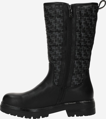 TOM TAILOR Stiefel in Schwarz