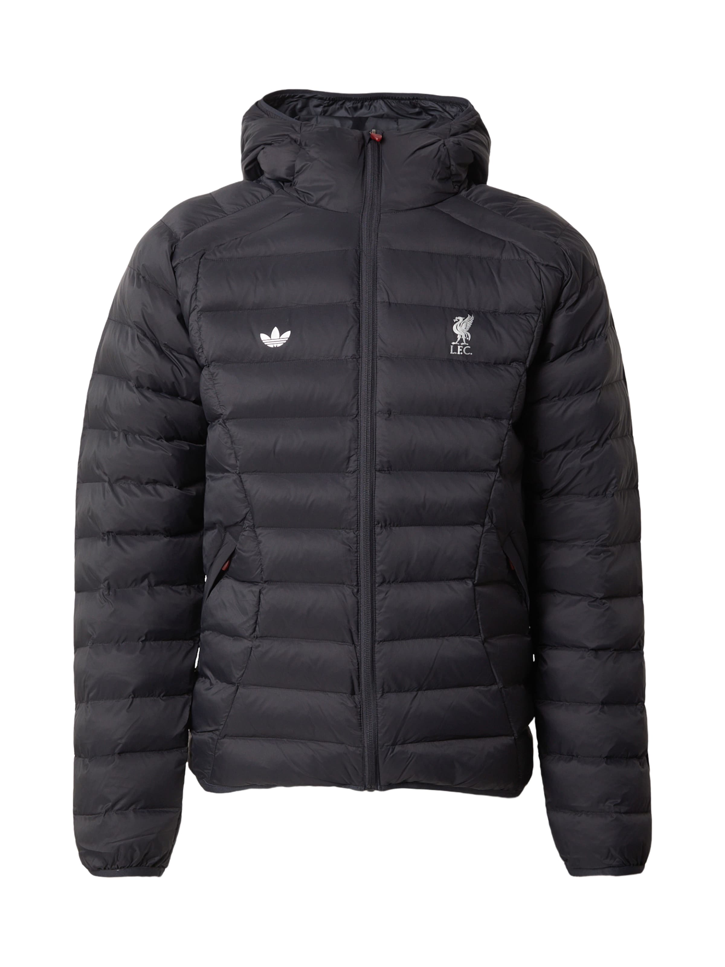ADIDAS ORIGINALS Övergångsjacka 'LFC' i XS i svart / vit, Produktvy