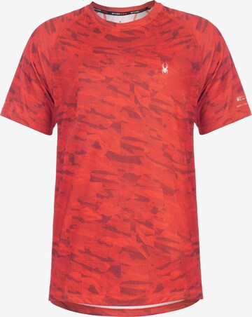 Spyder Functioneel shirt in Rood: voorkant