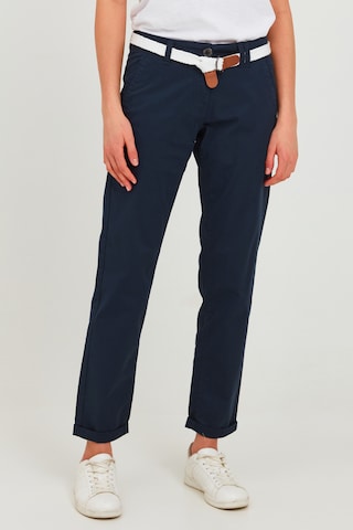 Oxmo Slim fit Chino Pants 'Chakira' in Blue: front