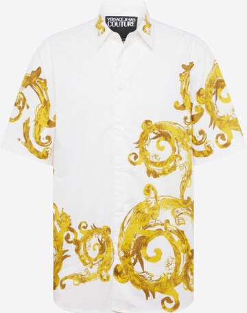 Versace Jeans Couture Comfort fit Button Up Shirt in White: front