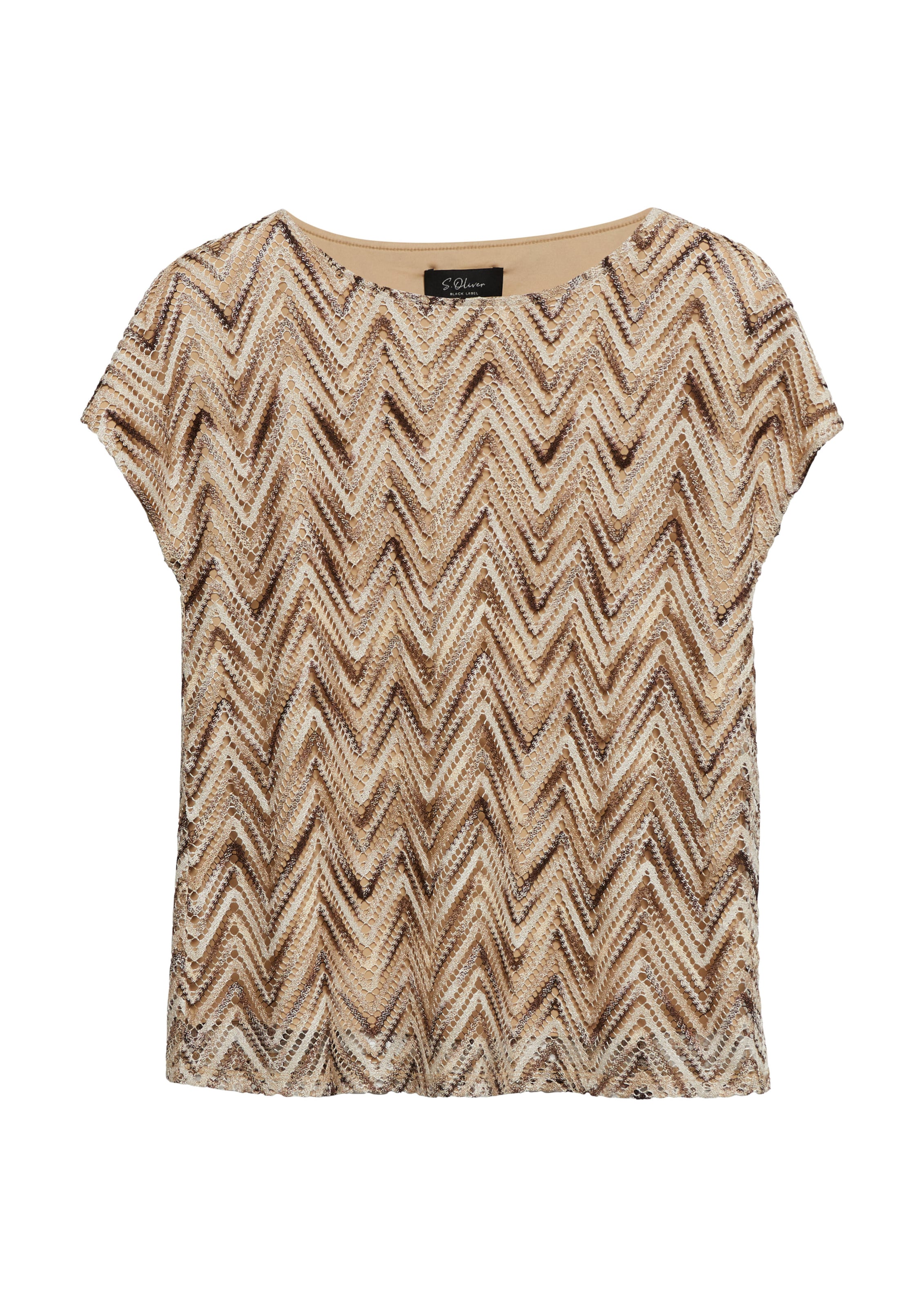 s.Oliver Shirt in Beige: voorkant