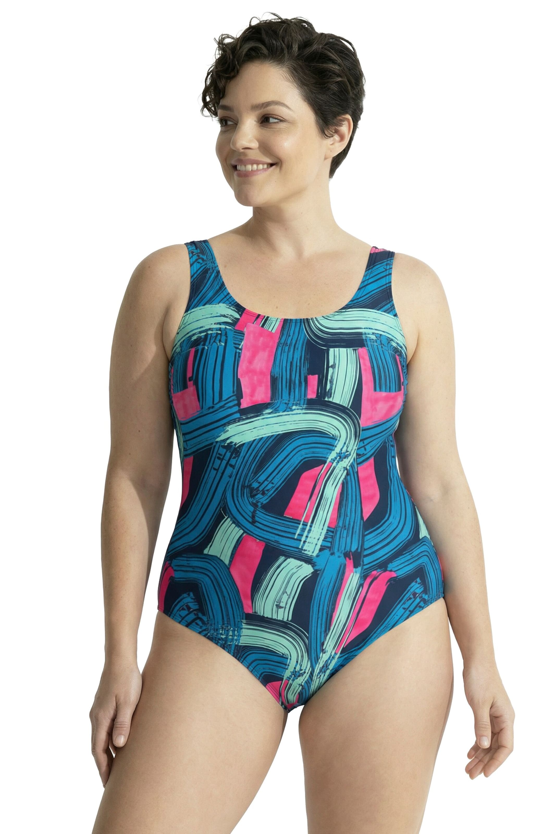 Ulla Popken Badpak in Blauw