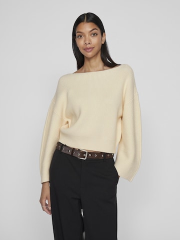 VILA - Jersey en beige: frente