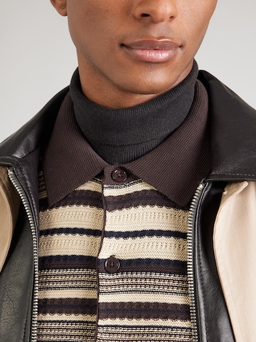 Geacă tricotată 'Nolan' de la NN07 pe maro