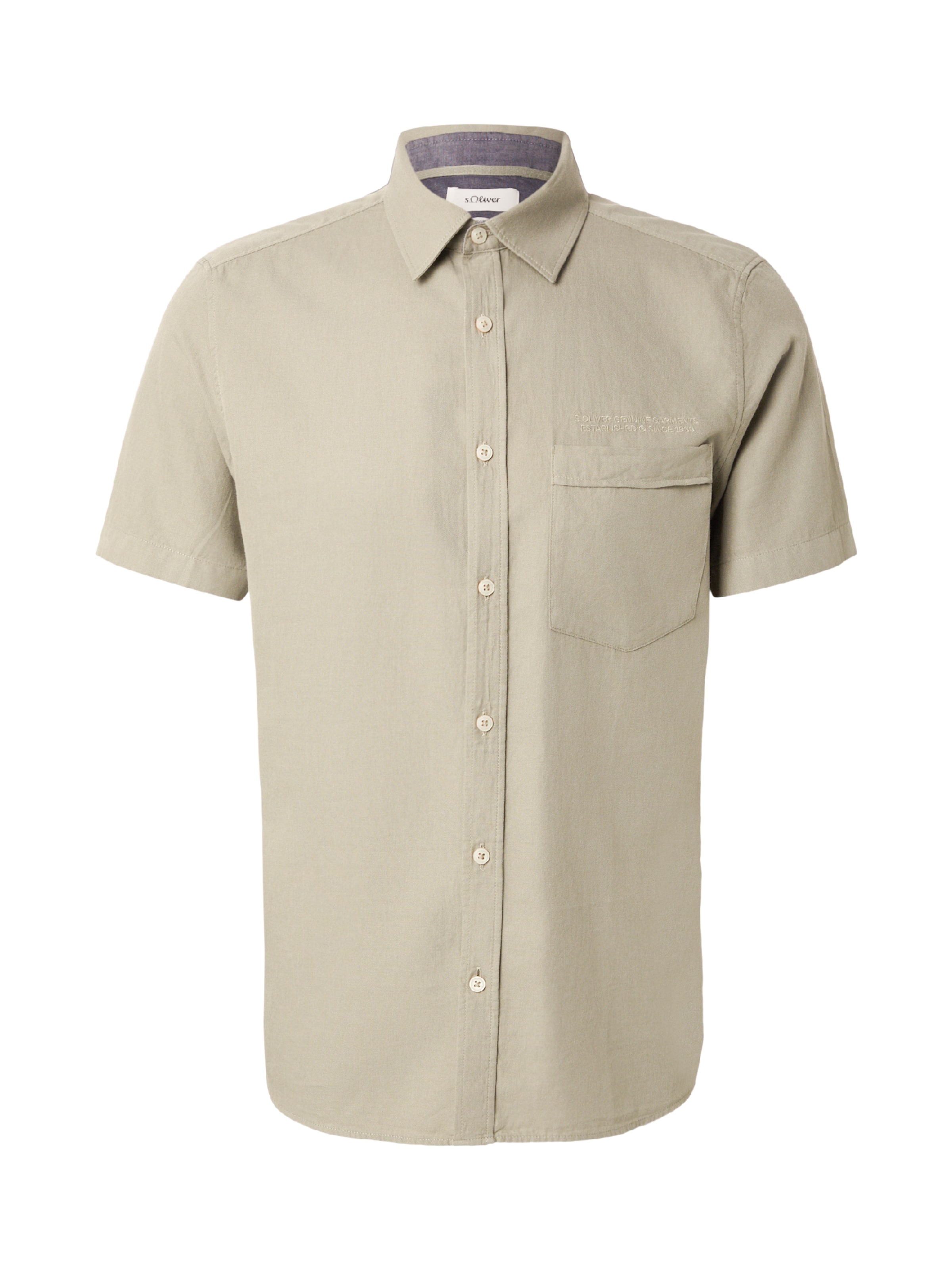 s.Oliver Regular Fit Hemd in Grün: Vorderseite