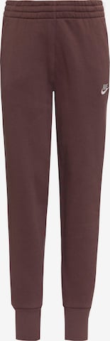 Nike Sportswear Tapered Pants 'Club' in Brown: front