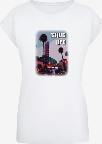 Maglietta 'Grand Thug Life' di Merchcode in bianco: frontale
