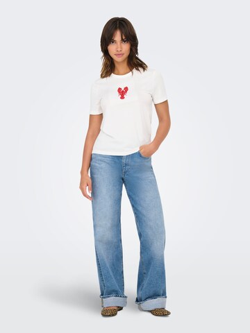 T-shirt 'ONLMARGO' ONLY en blanc