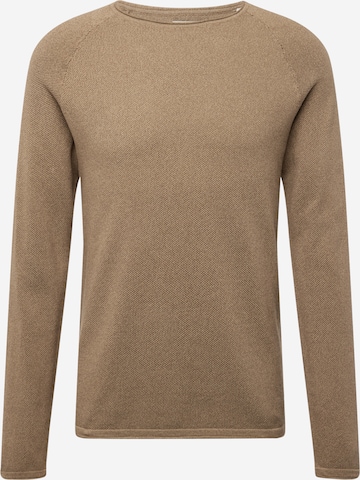 JACK & JONES Regular Fit Genser 'Hill' i brun: forside