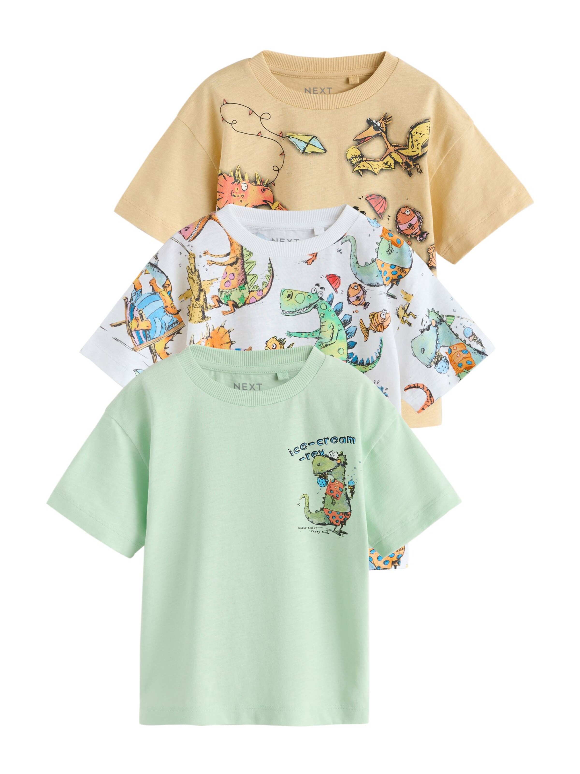 T-Shirt Next en jaune : devant