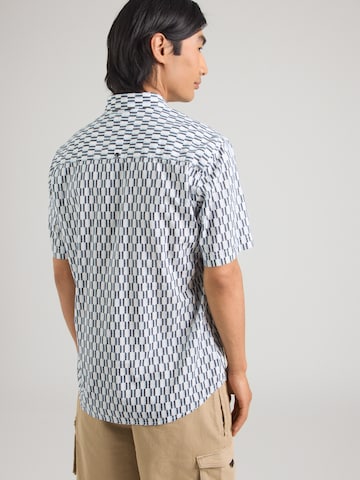 No Excess Regular fit Button Up Shirt in Blue: back