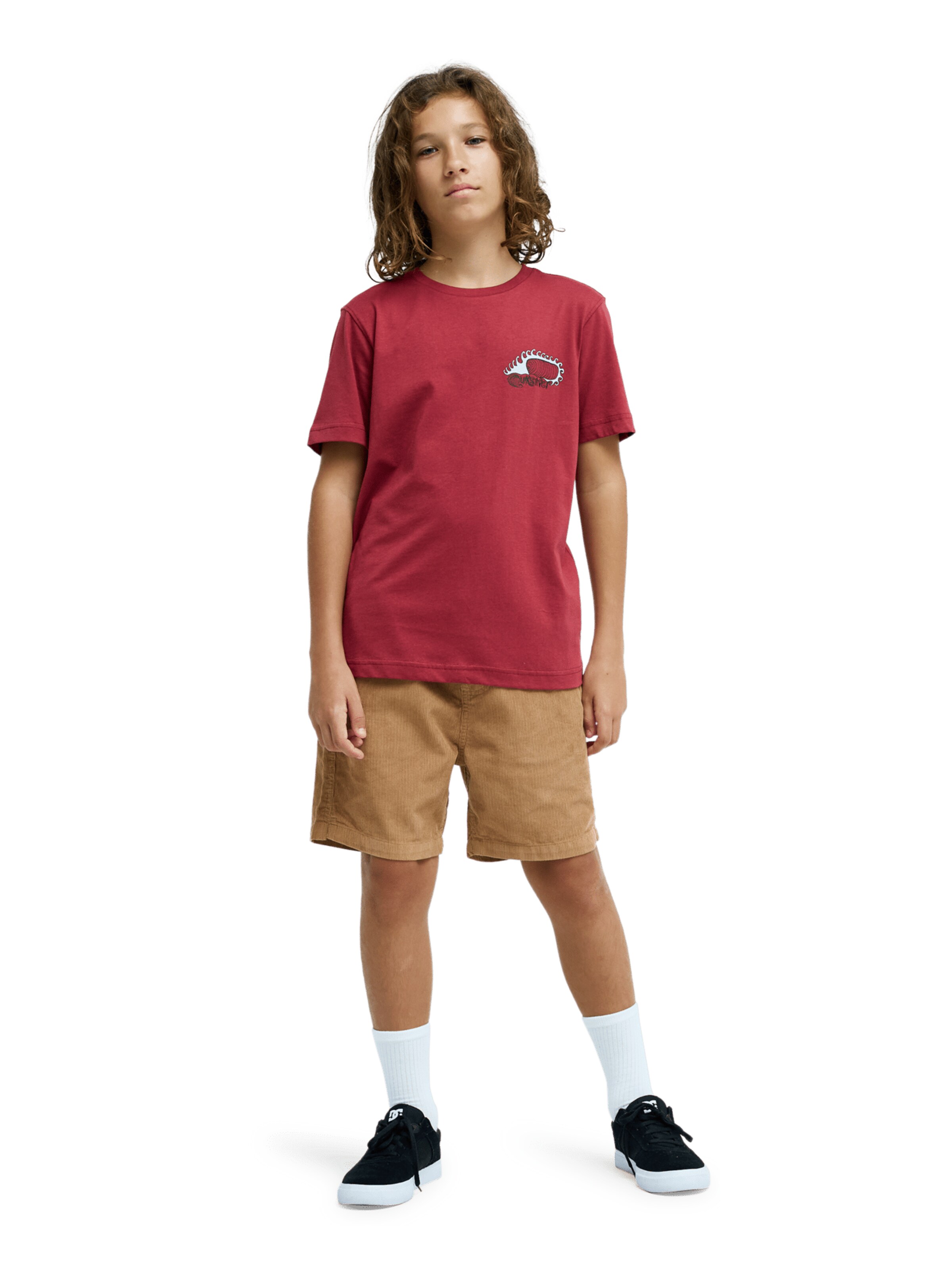 QUIKSILVER Shirt 'Skeleton Ride' in Red