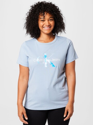Calvin Klein Jeans Curve T-Shirt in Blau: predná strana
