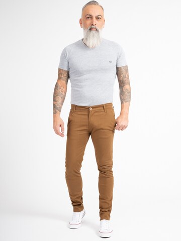 Indumentum Slim fit Chino Pants in Brown