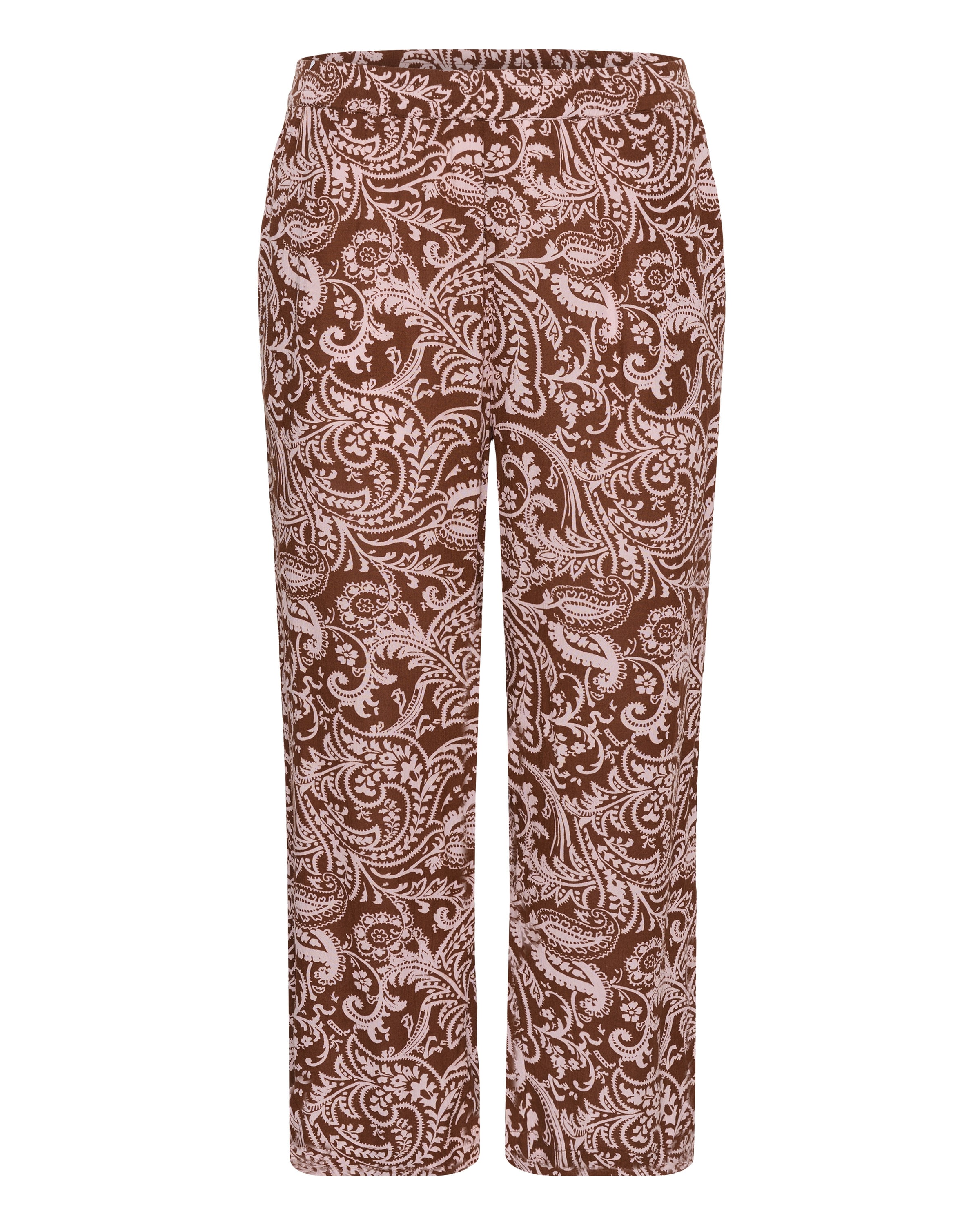 KAFFE CURVE Loose fit Trousers in Pink: front