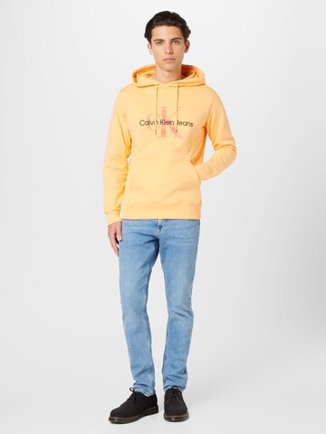 Calvin Klein Jeans Mikina 'Essentials' – oranžová