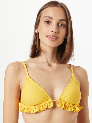 River Island - Triángulo Top de bikini en naranja: frente