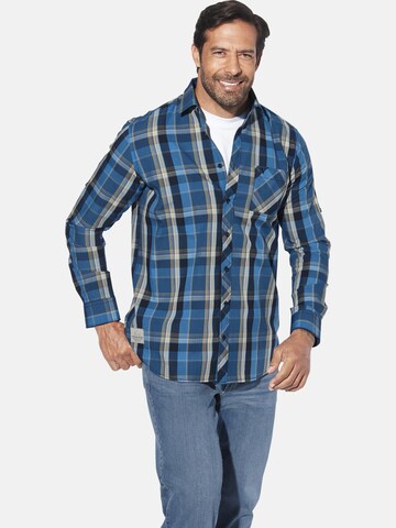 Jan Vanderstorm Comfort fit Button Up Shirt 'Jorvar' in Blue: front
